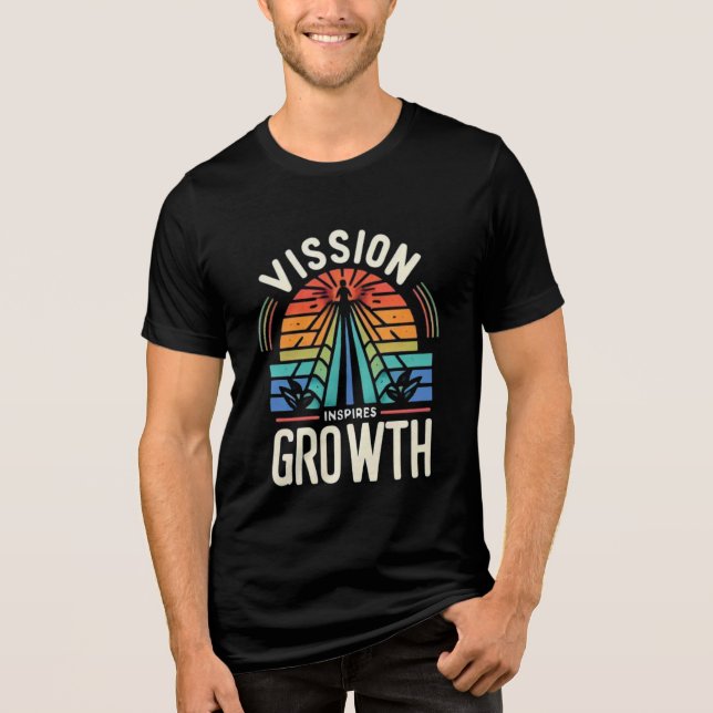Vision Inspiriere Wachstum Tri-Blend Shirt (Vorderseite)