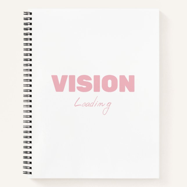 Vision Loading - Motivierend futuristischer Fortsc Notizbuch (Vorderseite)