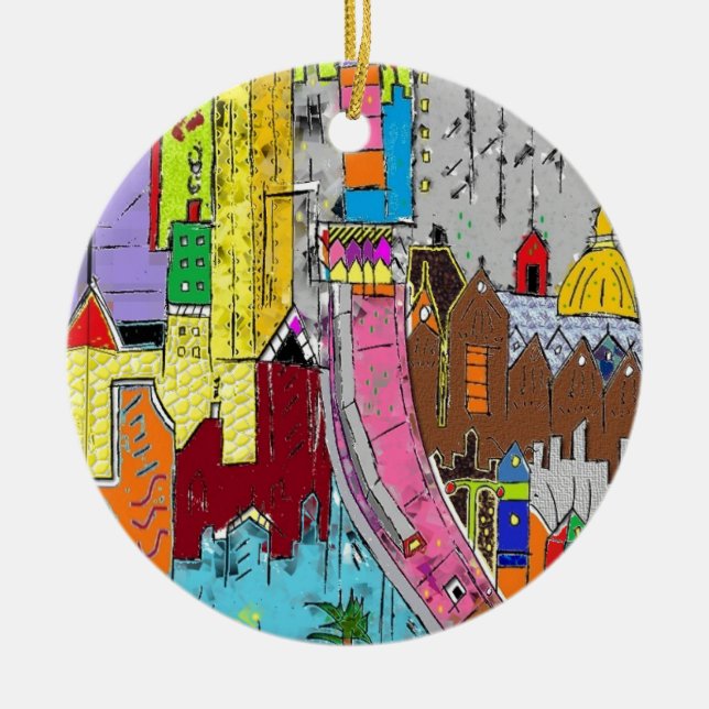 Vision Medellin Kolumbien Keramik Ornament (Vorne)