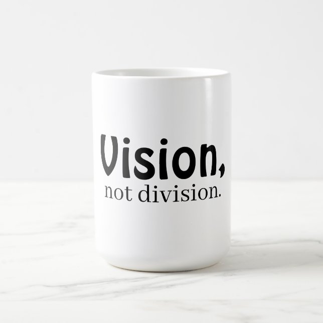 Vision, not division white kaffeetasse (Mittel)