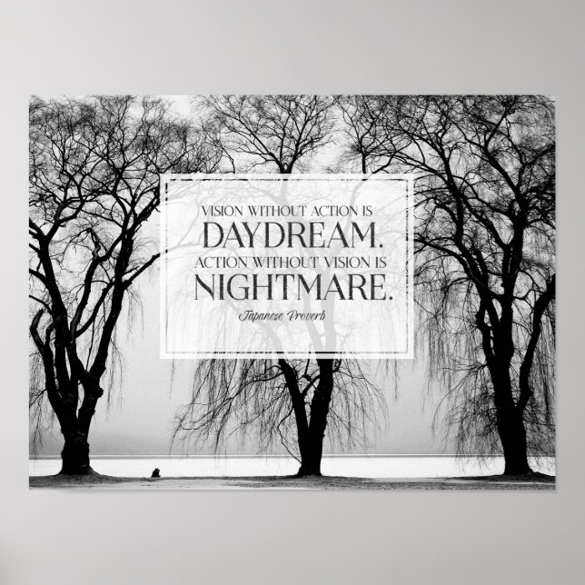 Vision ohne Aktion Poster (Vorne)