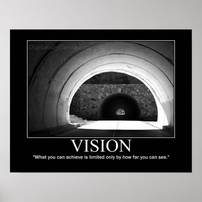 VISION Poster-Tunnel (Motivierend) Poster (Vorne)