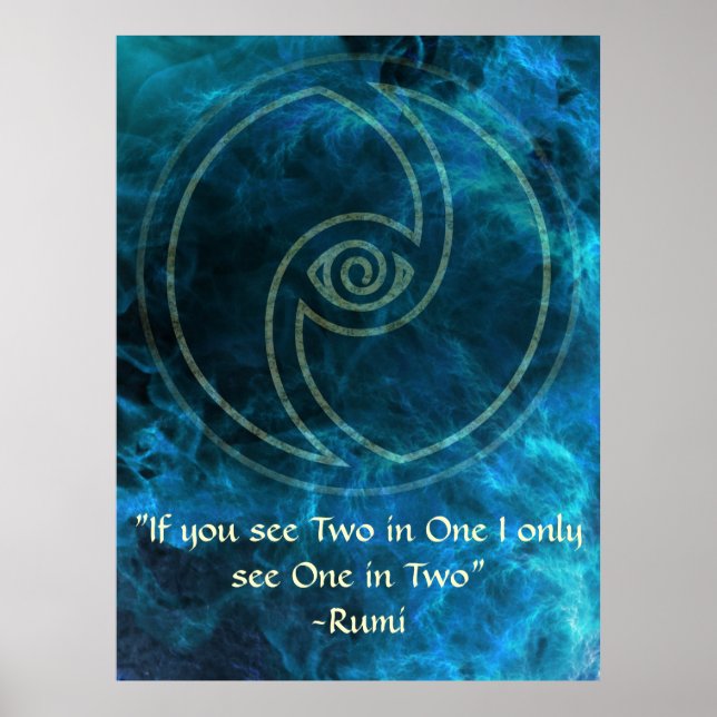 Vision-Rumi and Poetic Art Poster (Vorne)