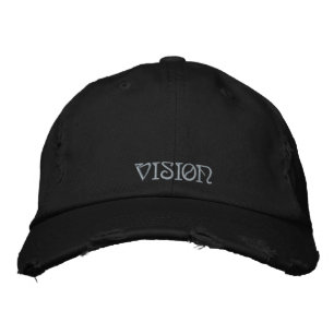 Vision spiritueller Vintage-Schwarz-Lila-Spruch Bestickte Baseballkappe