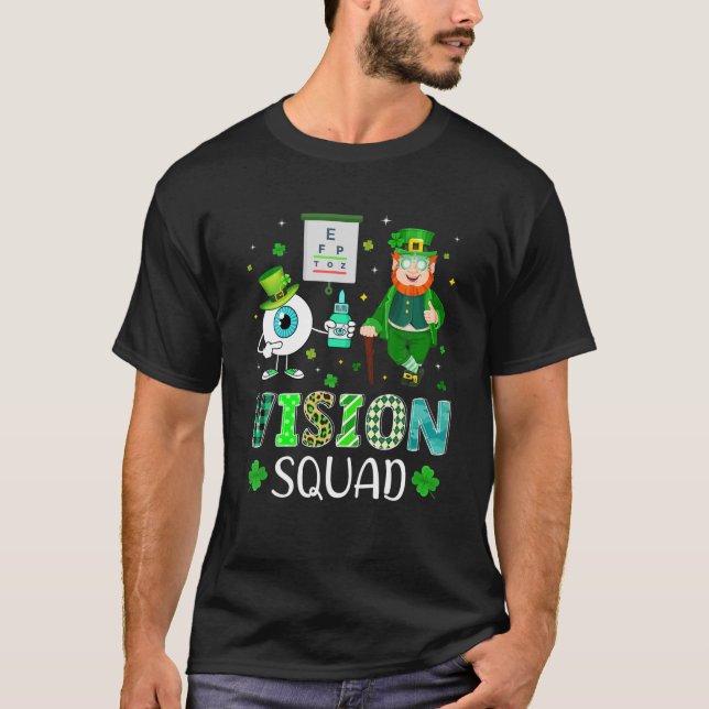 Vision Squad Leprechaun Optometrist St Patrick’S D T-Shirt (Vorderseite)