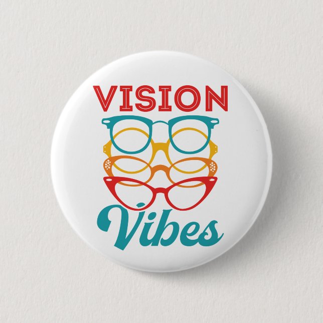 Vision Vibes Optometrisches Optometrie Personal Op Button (Vorderseite)