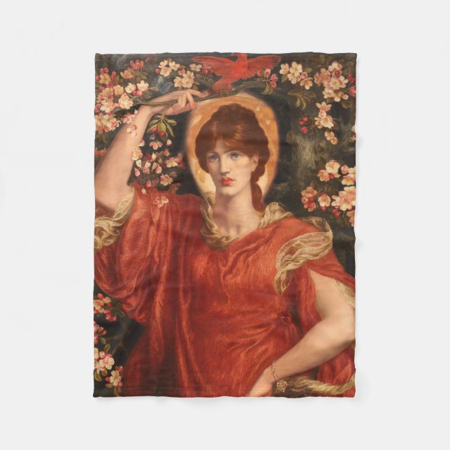 Vision von Fiammetta (von Dante Gabriel Rossetti) Fleecedecke (Vorderseite)
