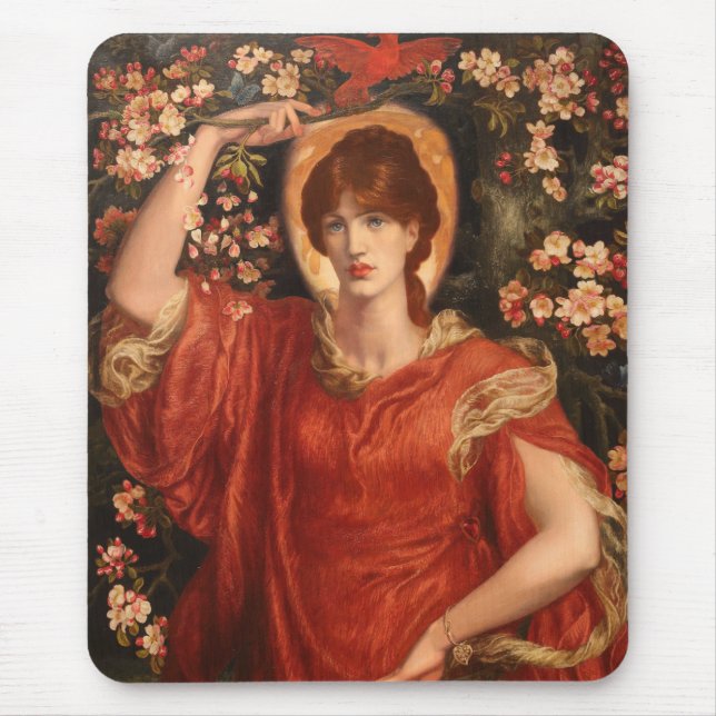 Vision von Fiammetta (von Dante Gabriel Rossetti) Mousepad (Vorne)