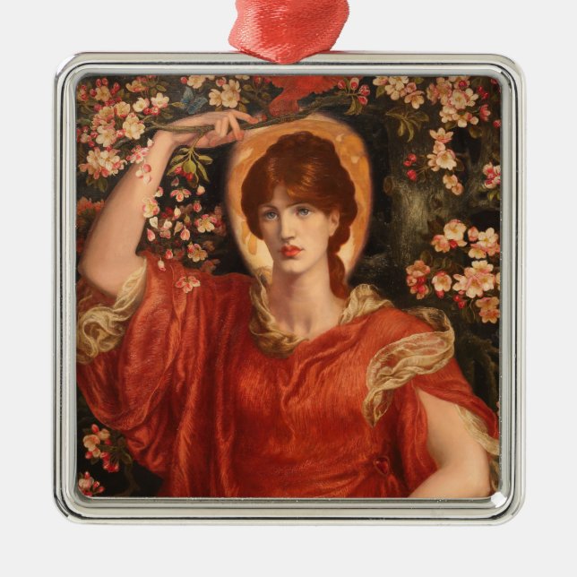 Vision von Fiammetta (von Dante Gabriel Rossetti) Ornament Aus Metall (Vorne)
