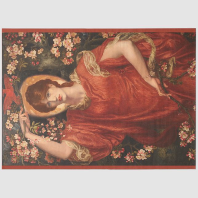 Vision von Fiammetta (von Dante Gabriel Rossetti) Seidenpapier (Vorderseite)