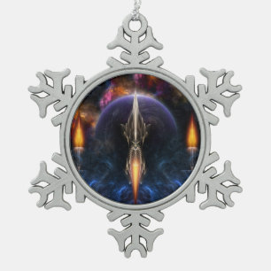 Vision von Flight Pewter Snowflake Ornament