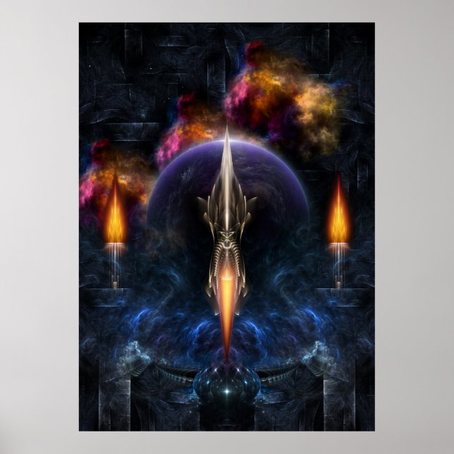 Vision von Fraktal Art Wall Poster (Vorne)