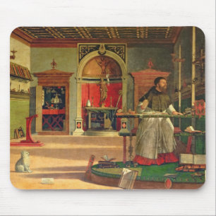 Vision von St. Augustine, 1502-08 (Öl auf Leinwan Mousepad