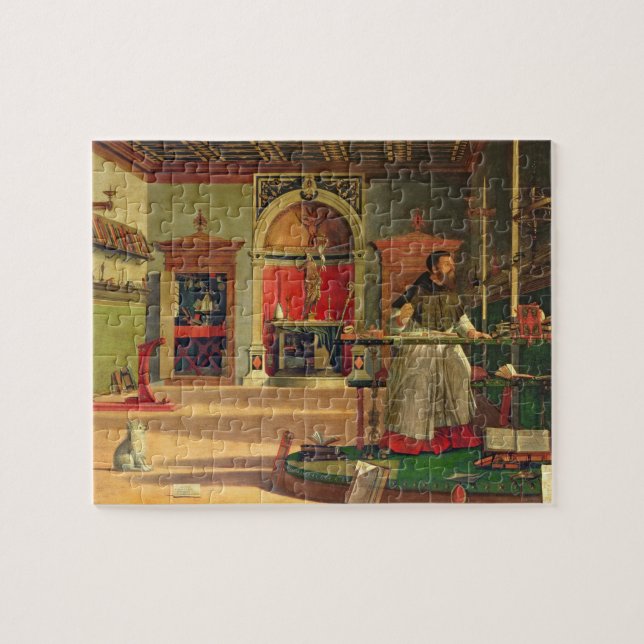 Vision von St. Augustine, 1502-08 (Öl auf Leinwand Puzzle (Horizontal)
