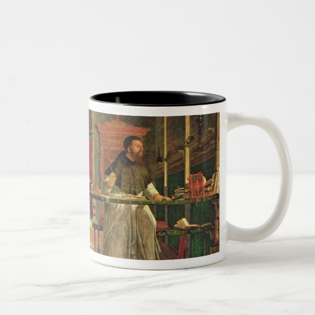 Vision von St. Augustine, 1502-08 (Öl auf Leinwand Zweifarbige Tasse (Rechts)