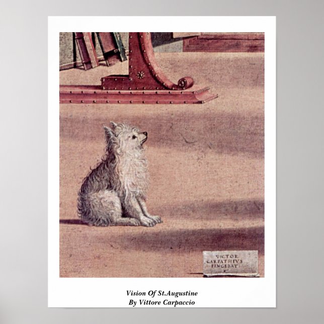 Vision von St. Augustine von Vittore Carpaccio Poster (Vorne)