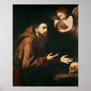 Vision von St Francis von Assisi Poster