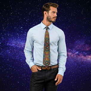 Visionär flammendes Auge Spirituelle Art Neck Tie Krawatte