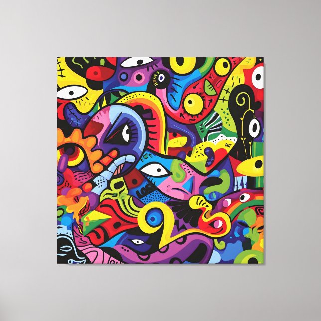 Visionär Mosaik Leinwanddruck (Vorderseite)