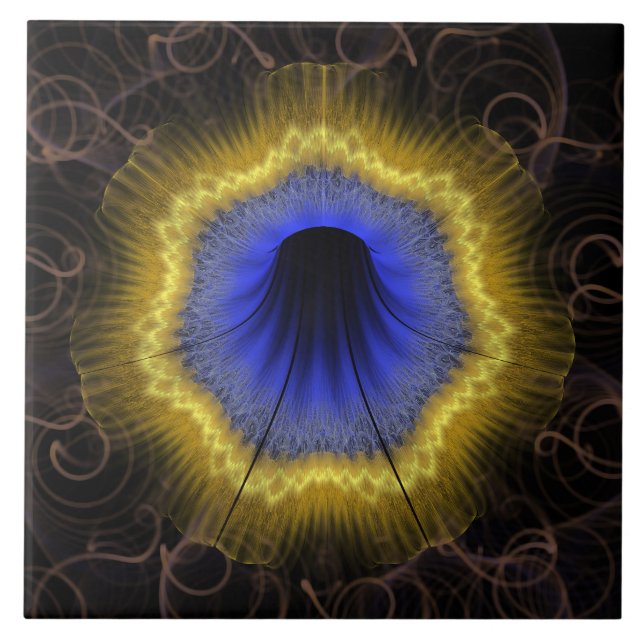 Visionäre Blume Fliese (Vorderseite)