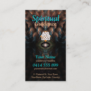 Visionäre Kunst des New Age Fantasy mit gefiederte Visitenkarte