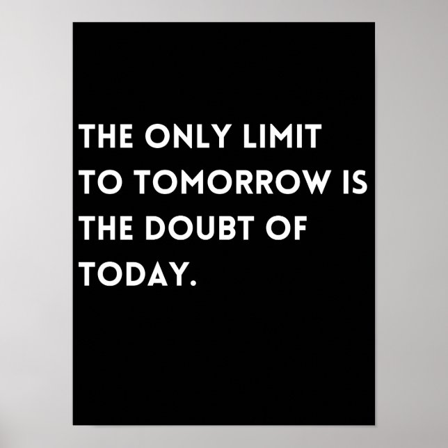 Visionary Overcoming Doubt Quote Classic Poster (Vorne)