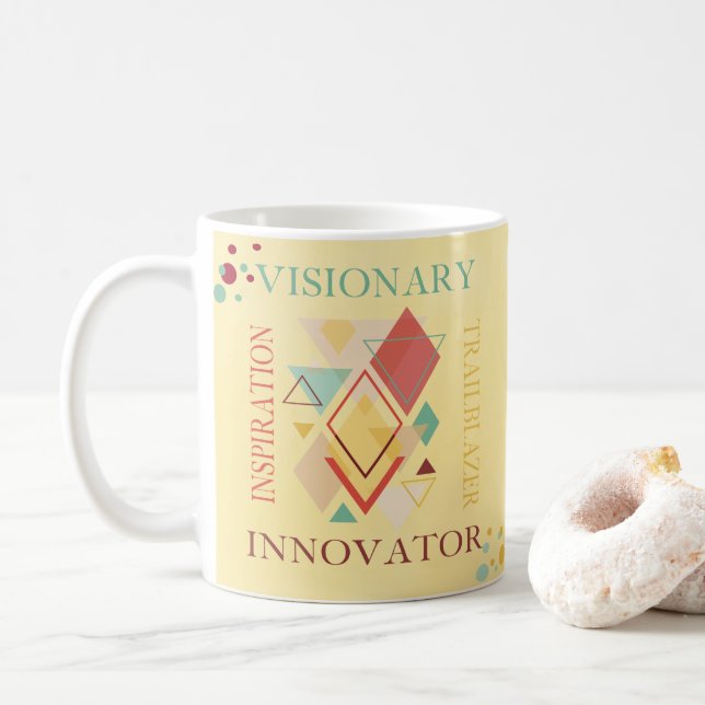 Visionary Trailblazer Innovator Inspiration Kaffeetasse (Mit Donut)
