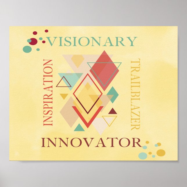Visionary Trailblazer Innovator Inspiration Poster (Vorne)