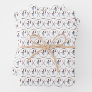 Visionen der Zuckerfleckennahrung Nutcracker-Gesch Geschenkpapier Set