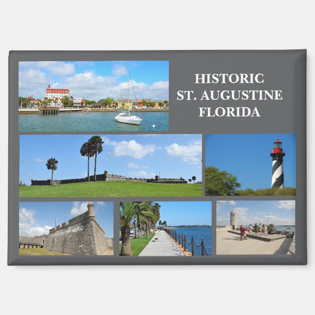 Visionen des historischen St. Augustine, Florida M Magnet (Vorderseite)