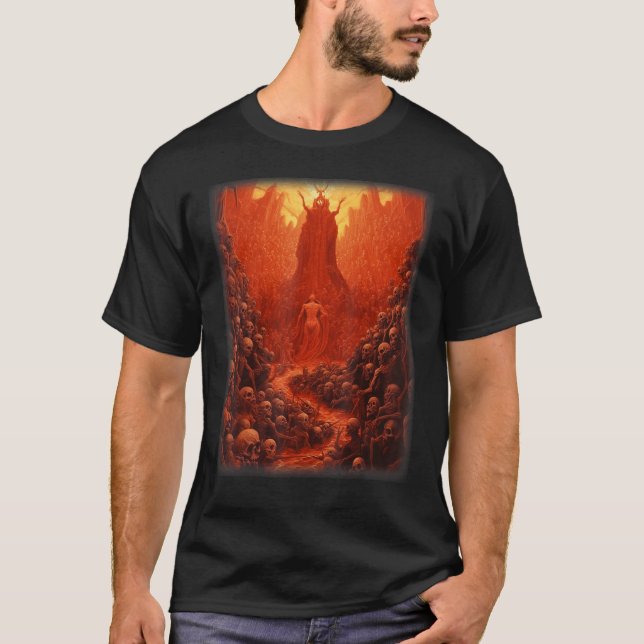 Visionen des Monsterskelets "Der Hölle Satan Teufe T-Shirt (Vorderseite)