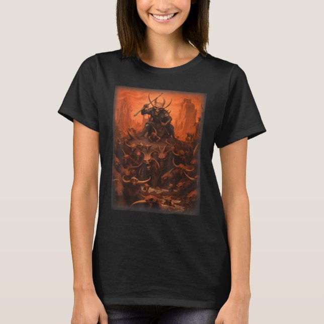 Visionen des Monsterskelets "Der Hölle Satan Teufe T-Shirt (Vorderseite)