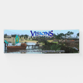 Visionen horizontales 2,5' x 8' Fahne mit Banner
