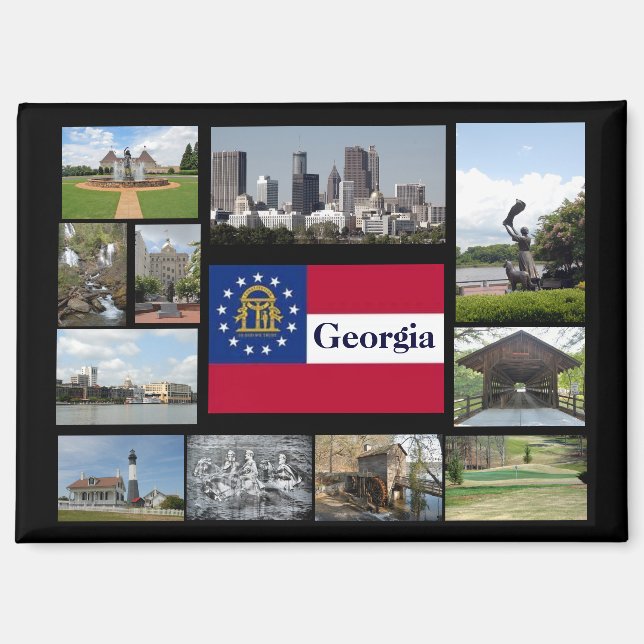 Visionen von Georgien, USA Magnet (Vorderseite)
