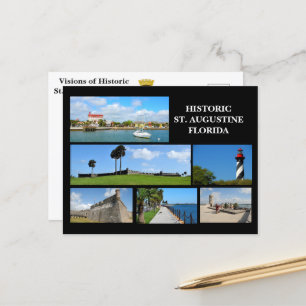 Visionen von St. Augustine, Florida Holiday Postca Feiertagspostkarte