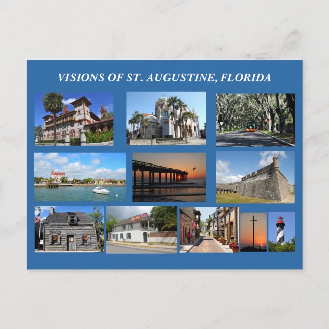 Visionen von St. Augustine, Florida Postkarte (Vorderseite)