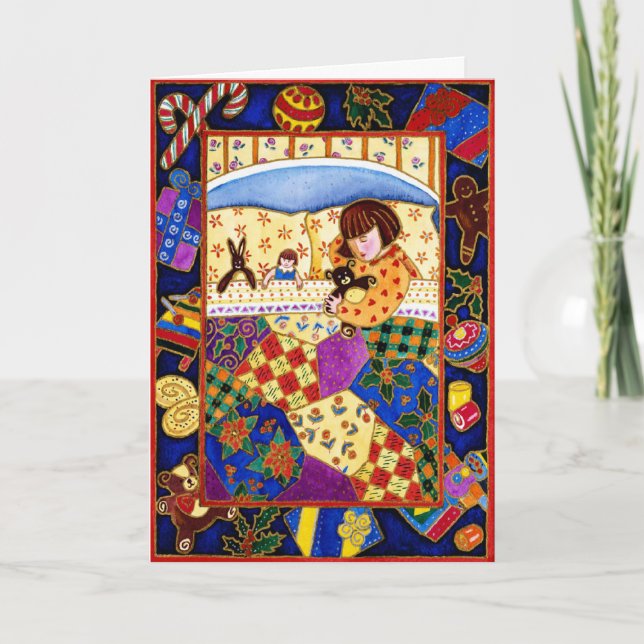 Visionen von Sugarplums Feiertagskarte (Vorderseite)