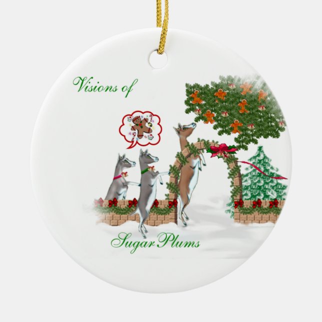 Visionen von SugarPlums Weihnachten Keramikornament (Vorne)