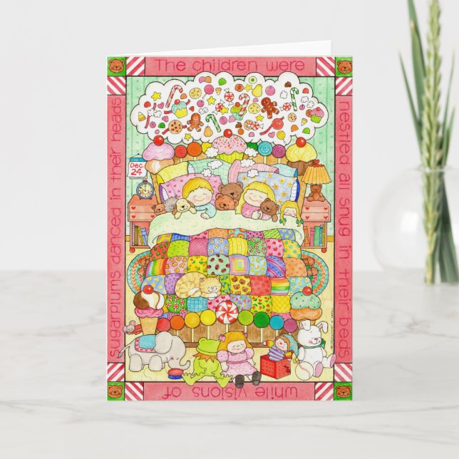 Visionen von Zuckerpflaumen Karte (Vorderseite)