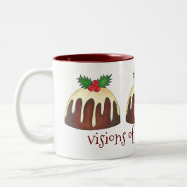 Visionen von Zuckerpflaumen Pudding Britischen Wei Zweifarbige Tasse