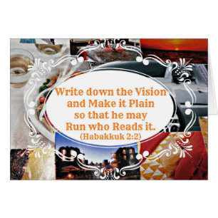 Visionsbrett mit Bibel-Vers notieren Visio