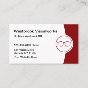 Visionspflege-Termin für Optometristen Visitenkart Visitenkarte