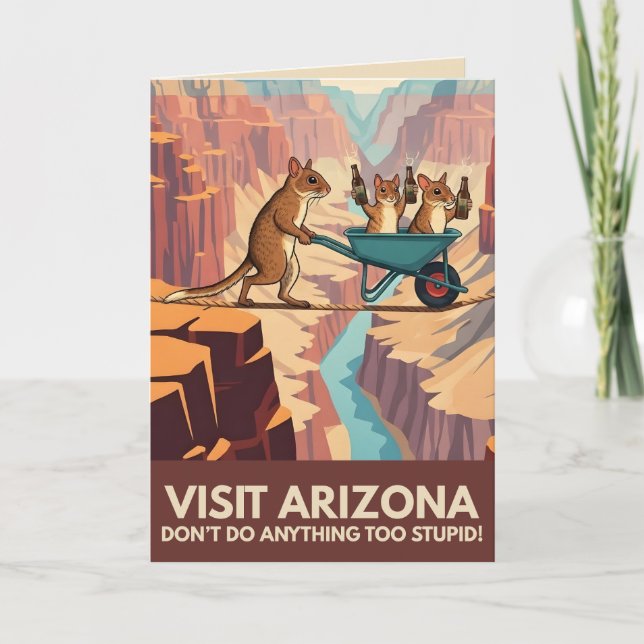 Visit Arizona funny greeting cards Karte (Vorderseite)