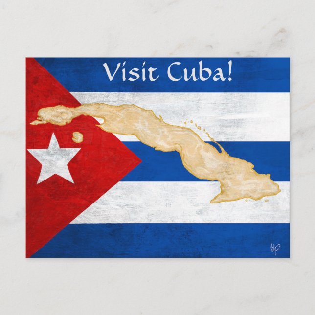 "Visit Cuba" Postkarte (Vorderseite)