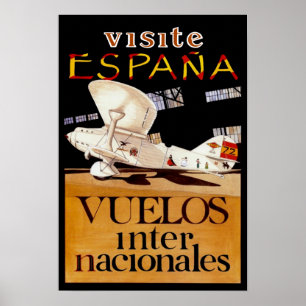 Visite Espana ~ Vuelos Internacionales Poster
