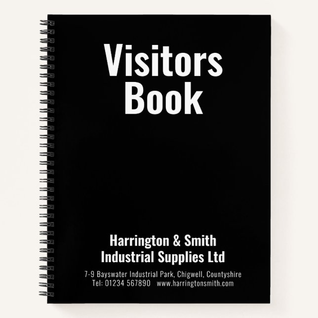 Visitenbuch für Unternehmen Notizbuch (Vorderseite)