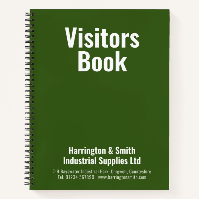 Visitenbuch für Unternehmen Notizbuch (Vorderseite)