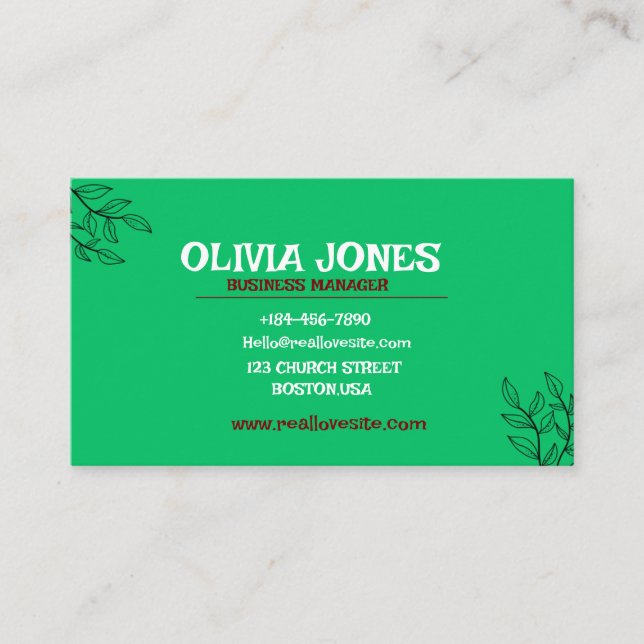 Visitenkarte (Vorderseite)