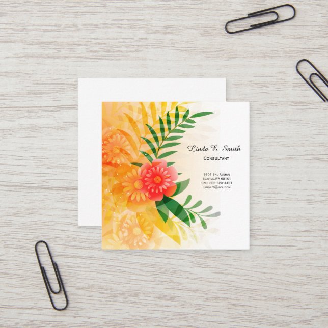 Visitenkarte (Vorderseite/Rückseite Beispiel)