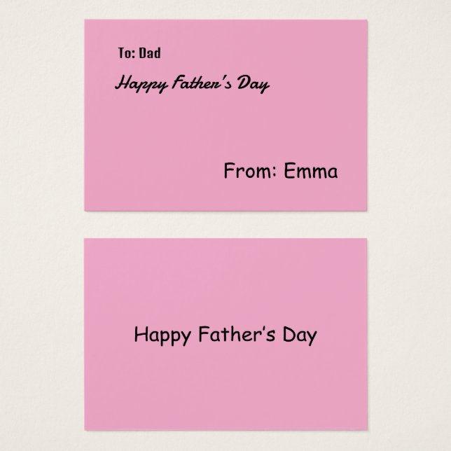 Visitenkarte (Vorne & Hinten)